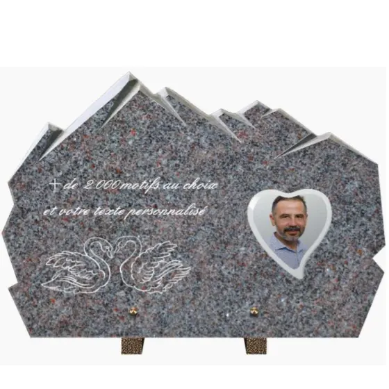 Plaque funéraire personnalisable montagne 40x30cm