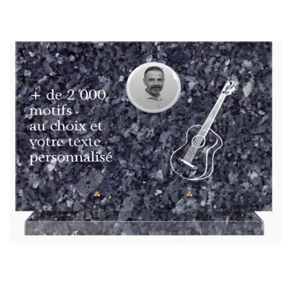 Plaque funéraire personnalisable rectangle 35x25cm