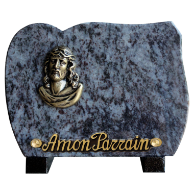 Plaque forme bronze Jésus Christ 15x20cm