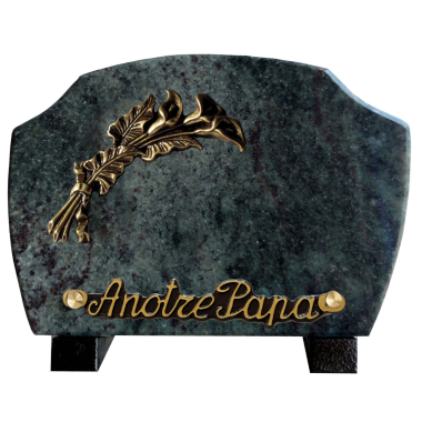 Plaque forme bronze arum 15x20cm