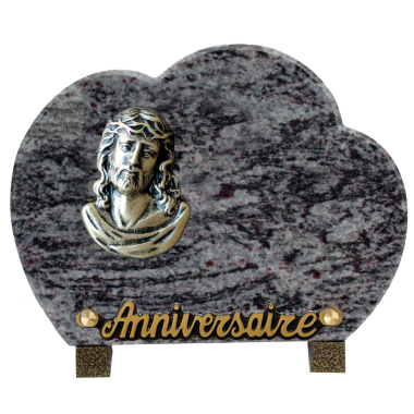 Plaque nuage bronze Christ 15x20cm