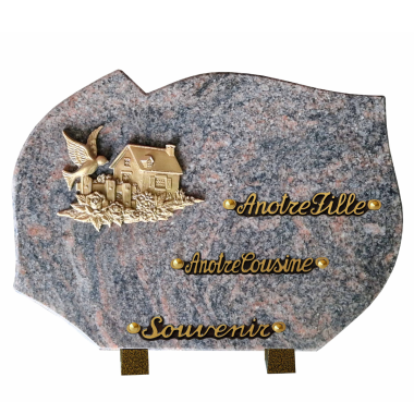 Plaque forme bronze maison 25x35 cm