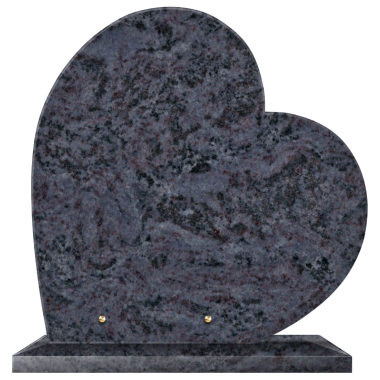 Plaque funéraire personnalisable coeur 40x40cm - Mass Blue