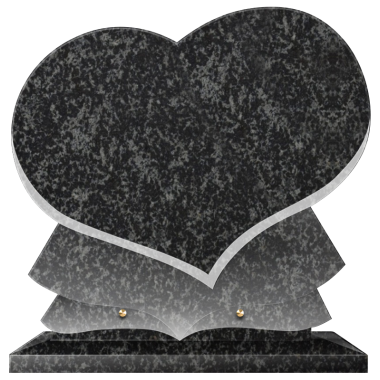 Plaque funéraire personnalisable coeur 39x36cm - Impala