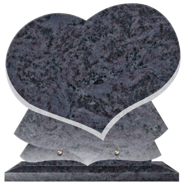 Plaque funéraire personnalisable coeur 39x36cm - Mass Blue