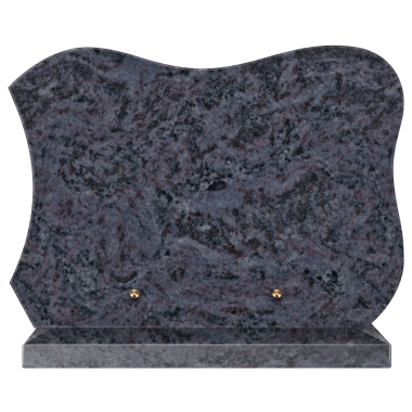 Plaque funéraire personnalisable rectangle arrondi 35x25cm - Mass Blue