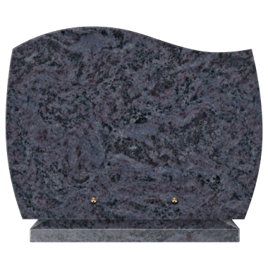 Plaque funéraire personnalisable rectangle-arrondi 40x30cm - Mass Blue