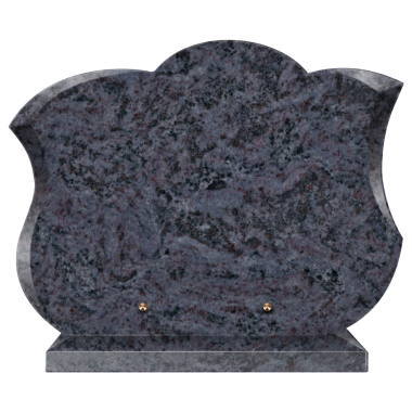 Plaque funéraire personnalisable rectangle-chanfreine 40x30cm - Mass Blue
