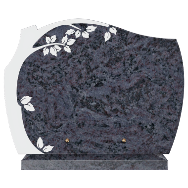 Plaque funéraire personnalisable arrondie-arbre 30x40cm - Mass Blue