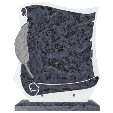 Plaque funéraire personnalisable parchemin 40x35cm - Mass Blue