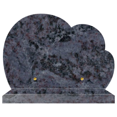 Plaque funéraire personnalisable nuage 30x20cm - Mass Blue