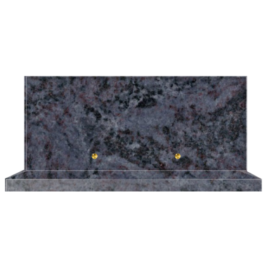 Plaque funéraire personnalisable rectangle 35x15cm - Mass Blue