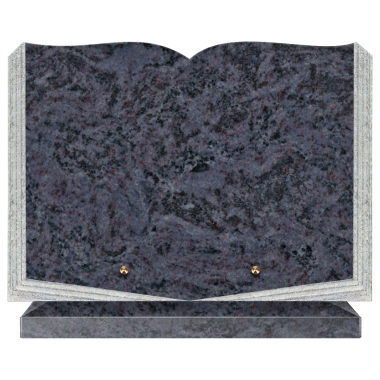 Plaque funéraire personnalisable livre 35x25cm - Mass Blue