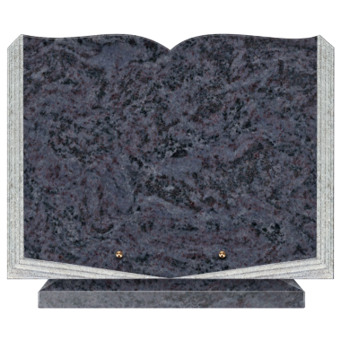 Plaque funéraire personnalisable livre 40x30cm - Mass Blue