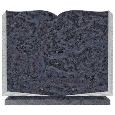 Plaque funéraire personnalisable livre 45x35cm - Mass Blue