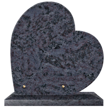 Plaque funéraire personnalisable coeur 30x30cm - Mass Blue