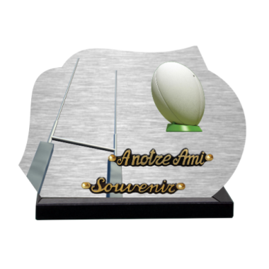 Plaque dibond forme rugby