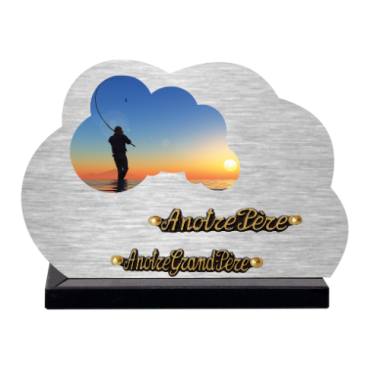 Plaque dibond forme nuage pêche