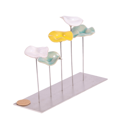 Rectangle 5 fleurs - Oasis Solaire 30x10x25cm
