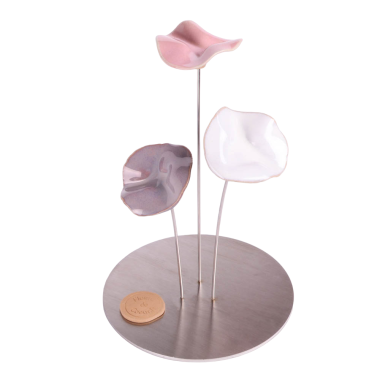 Rond 3 fleurs - Palette romantique 16x22cm