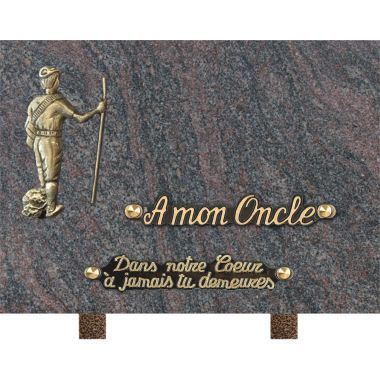 Plaque bronze randonneur 18x25cm