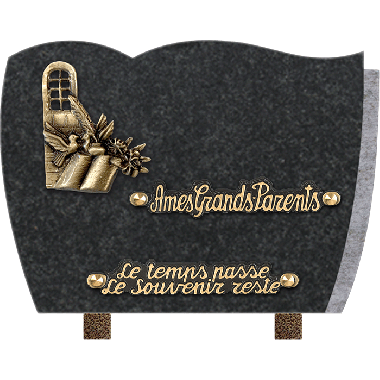 Plaque forme bronze écriture 18x25cm