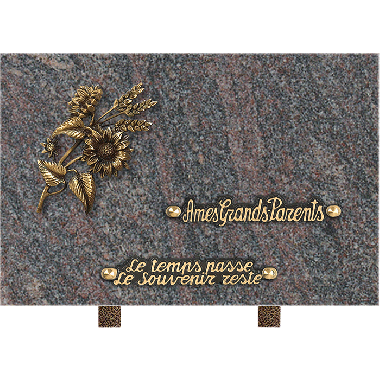 Plaque bronze bouquet champ 20x30cm