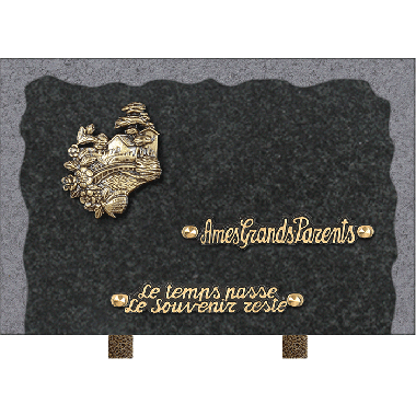 Plaque bords bruts bronze maison 20x30cm