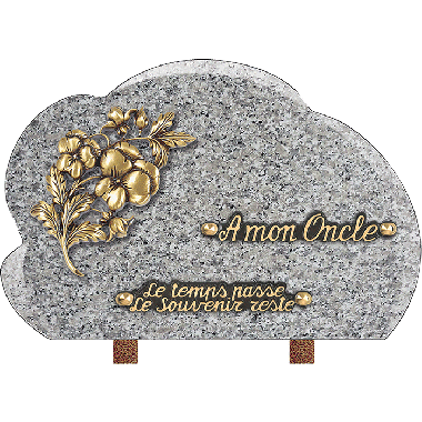 Plaque nuage bronze pensées 20x30cm