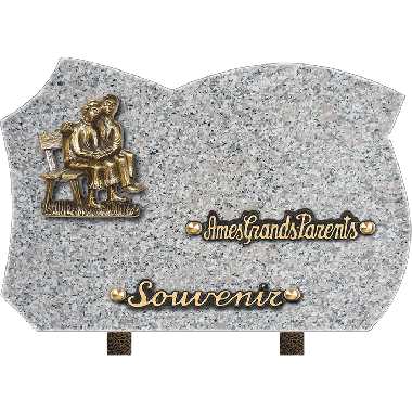 Plaque forme bronze couple 20x30cm