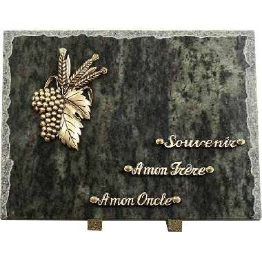 Plaque bords bruts bronze raisin 30x40cm