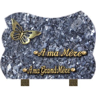 Plaque forme bronze papillon 18x25cm