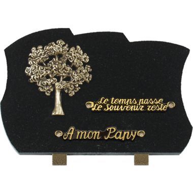 Plaque forme bronze arbre de vie 20x30cm 