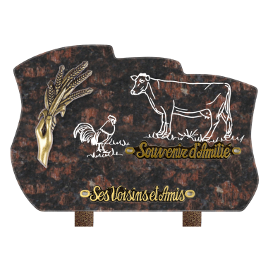 Plaque forme sablée agriculture 30x20cm