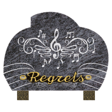 Plaque forme sablage musique 20x15cm