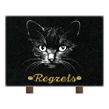Plaque rectangle tête chat 25x18cm  