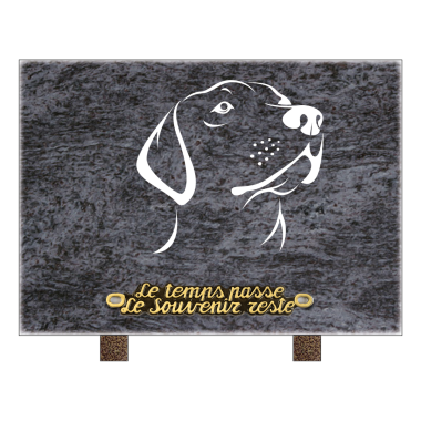 Plaque rectangle motif chien 25x18cm  