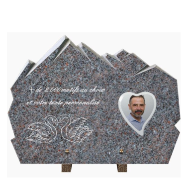 Plaque funéraire personnalisable montagne 40x30cm