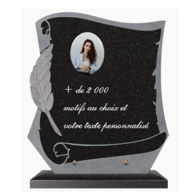 Plaque funéraire personnalisable parchemin 40x35cm