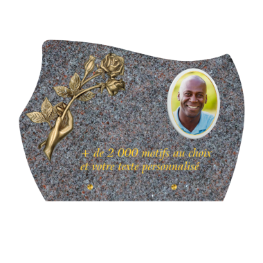 Plaque funéraire personnalisable forme 35x25cm