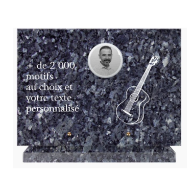 Plaque funéraire personnalisable rectangle 35x25cm