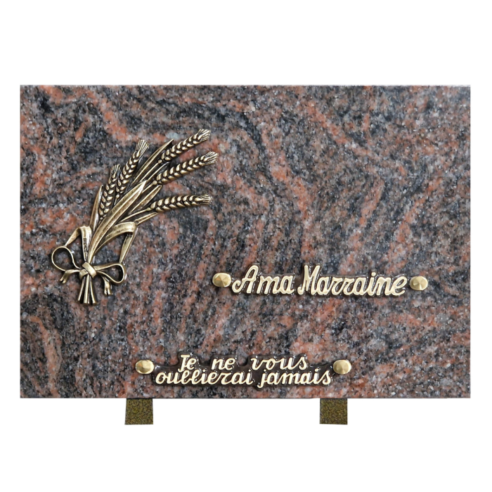 Plaque bronze épi de blé 20x30cm