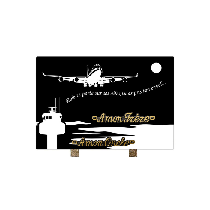 Plaque gravure aéroport 20x30cm