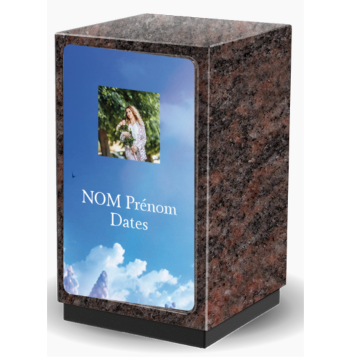 URNE PERSONNALISABLE GRANIT HIMALAYA MOYENNE 
