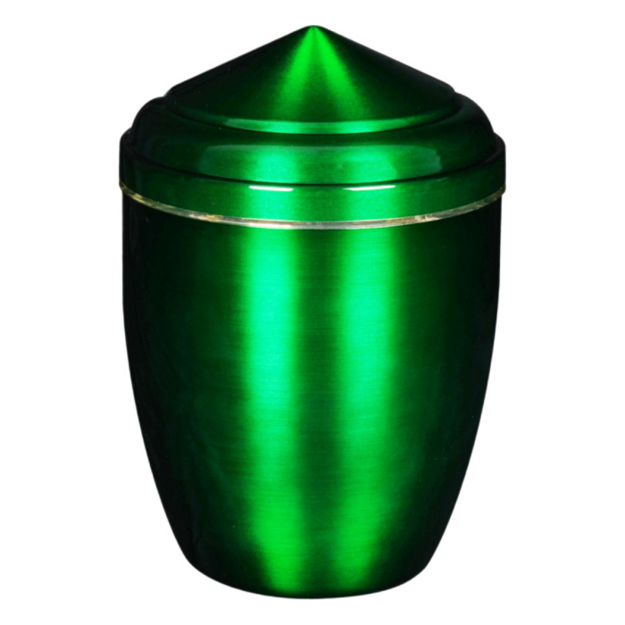 Urne liseret doré verte
