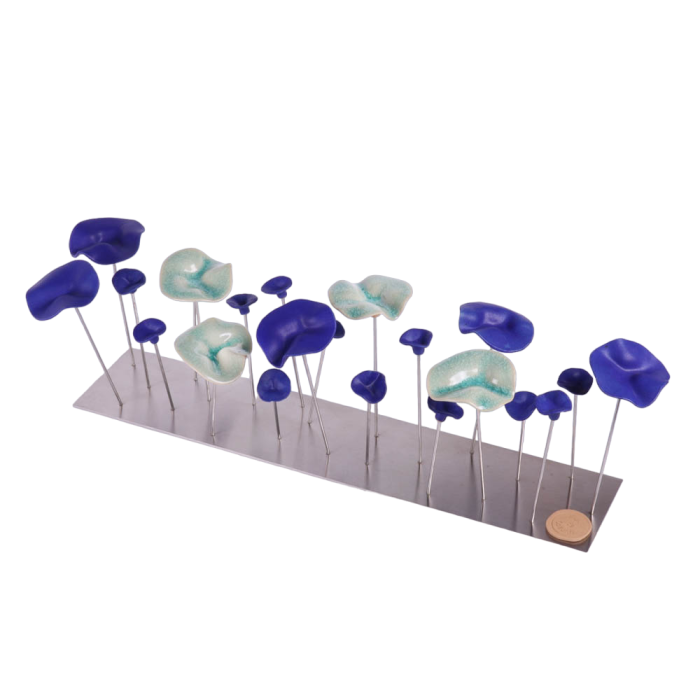 Champs de fleur - Bleus Nuancés 58x18x17cm