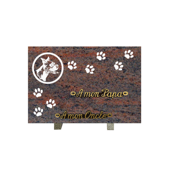 Plaque gravure chien empreinte 20x30cm