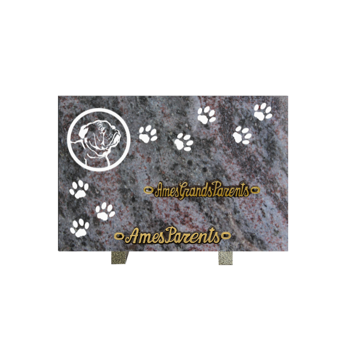 Plaque gravure chien empreinte2 20x30cm