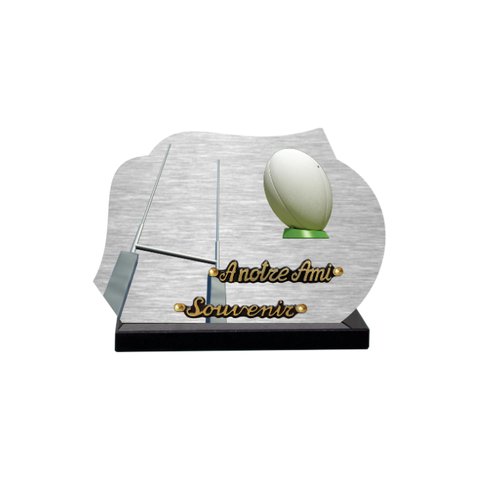 Plaque dibond forme rugby