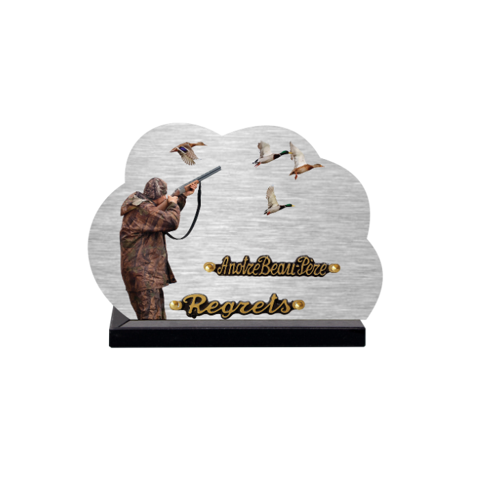 Plaque dibond forme nuage chasse